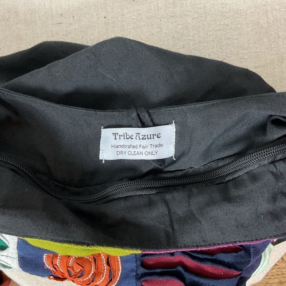 Tribe Azure Cotton Hobo Shoulder Crossbody Bag Razor Cut - Picture 8 of 8